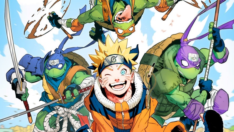 Naruto Mengganti Kata Katak dengan Kekuatan Kura-kura dalam Serial Crossover TMNT Resmi